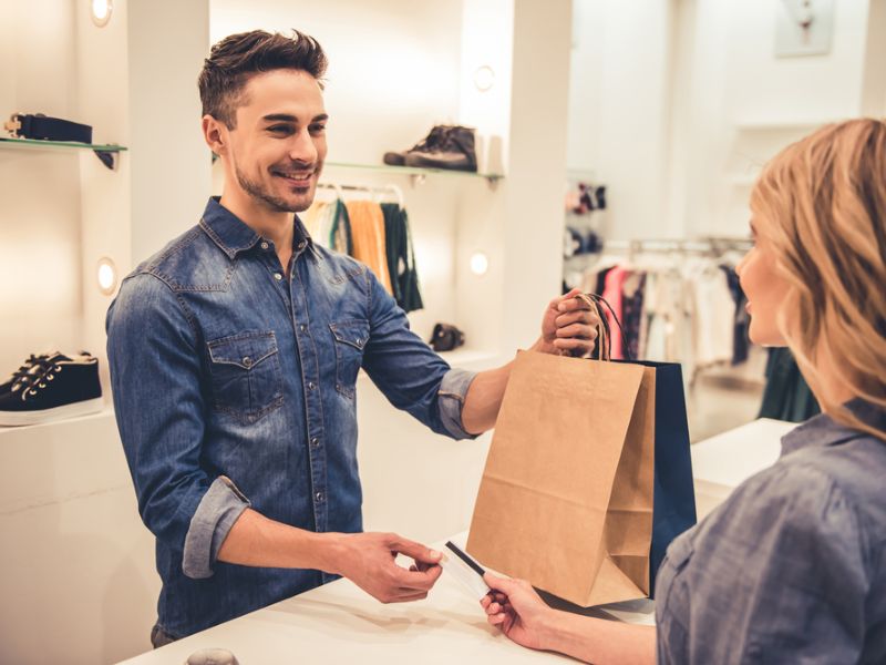 cartão fidelidade cliente loja calçados e roupas